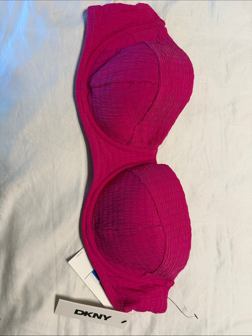 DKNY Strapless Bandeau Bra in Fuchsia Pink